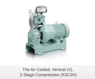 The Air-Cooled, Vertical (V), 2-Stage Compression (KSC3N)